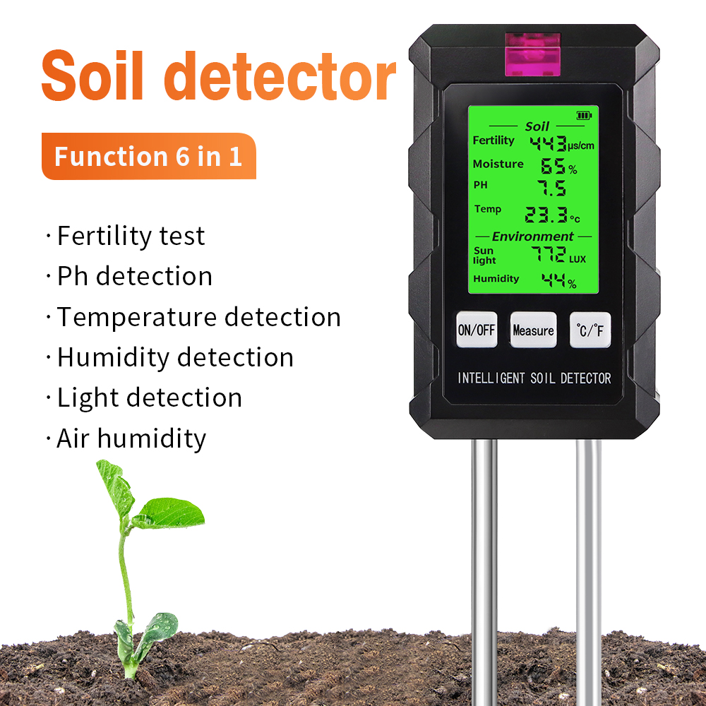 Ph Meter Digital Water Tester - Цифровой тестер почвы 6 в 1,