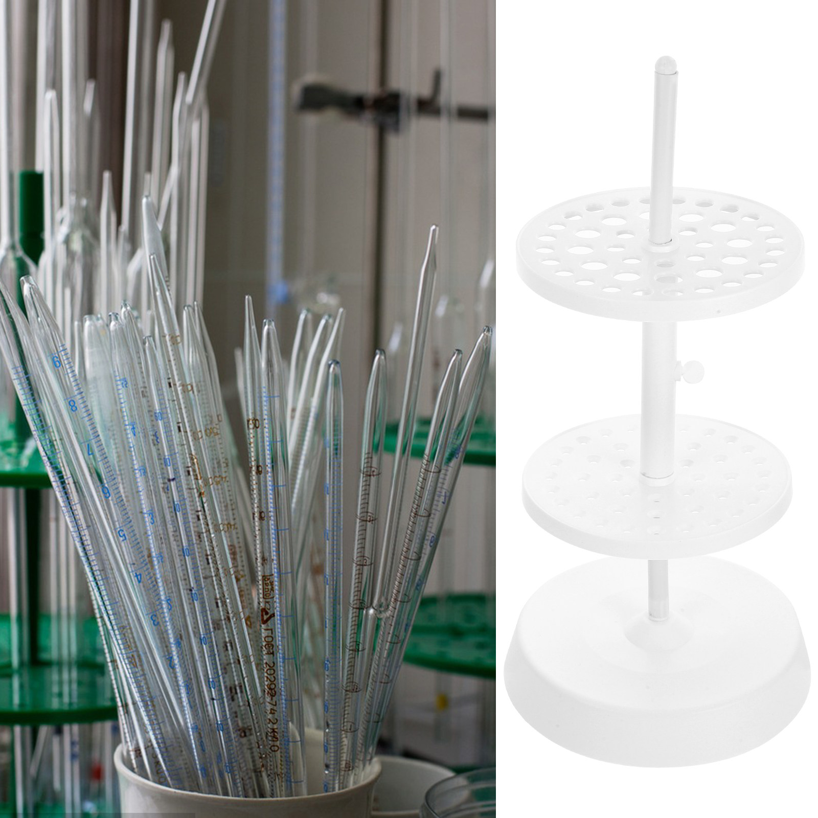 Lab Equipment - Пластиковая круглая подставка для пипеток, лабораторный