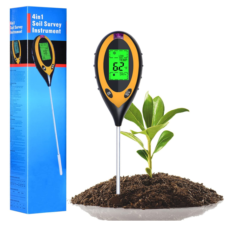 Ph Meter Digital Water Tester - Многофункциональный тестер почвы 4-в-1: pH, освещенность,