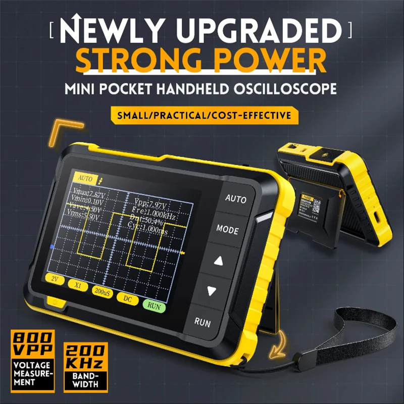 Fnirsi Digital Oscilloscope Handheld - Улучшенный портативный комплект ручного осциллографа, 1000