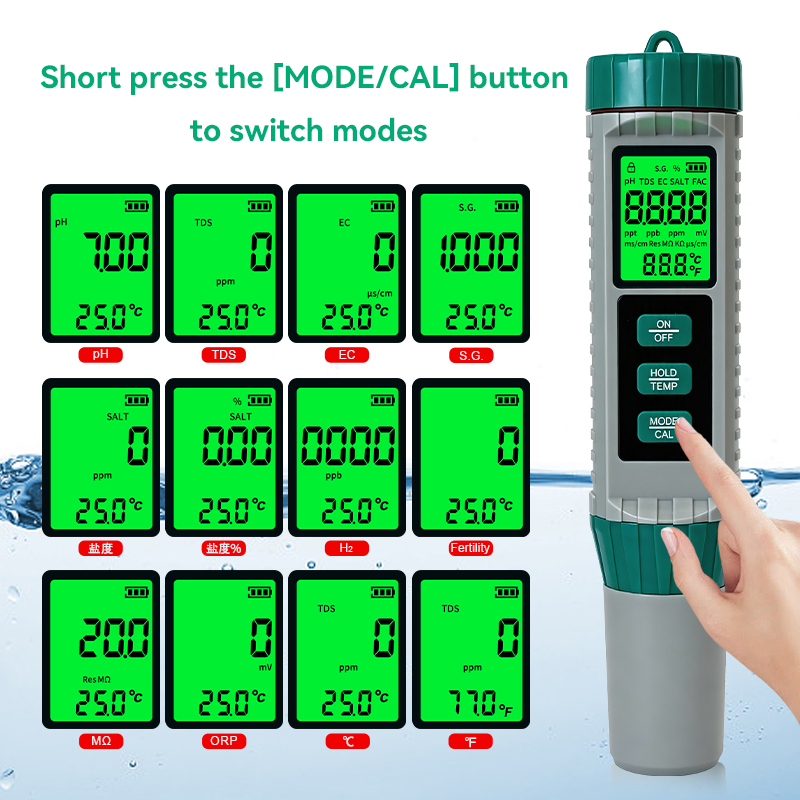 Новый 10-в-1 pH-метр для измер – обзор и цена Ph Meter Digital Water Tester