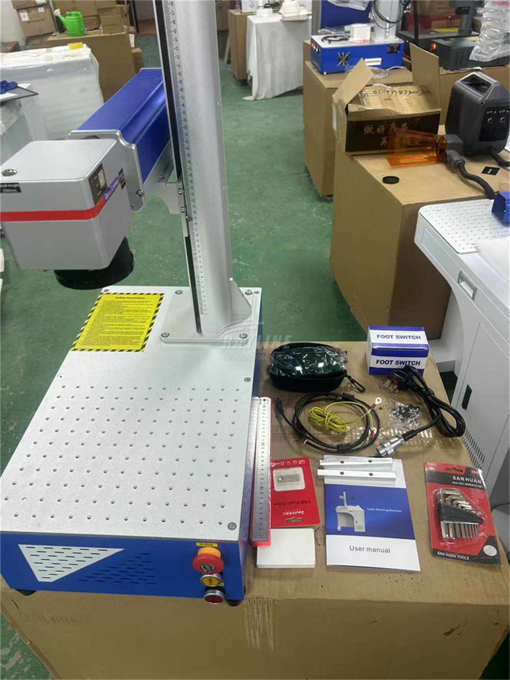 30W 50W 100W Портативный 3D во – обзор и цена Fiber Laser Marking Machine 30W