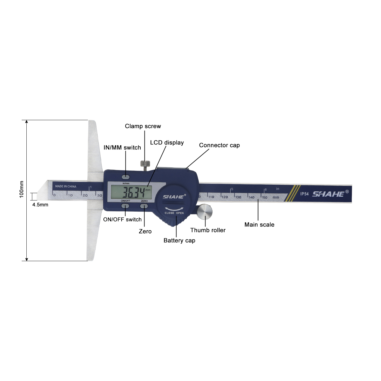 Электронная линейка SHAHE 150/ – обзор и цена Digital Caliper 150Mm Stainless Steel