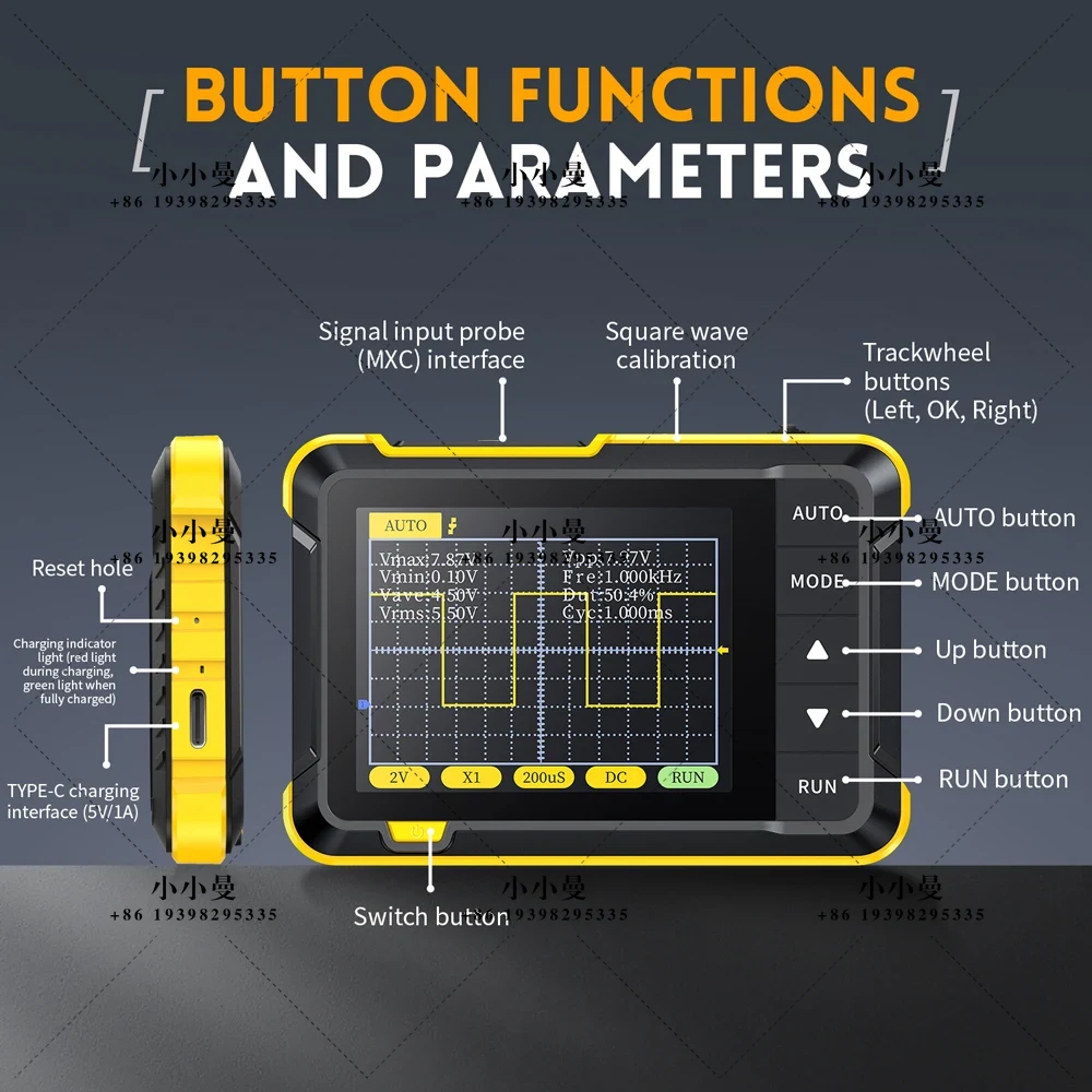 FNIRSI DSO152 – компактный пор – обзор и цена Fnirsi Digital Oscilloscope Handheld
