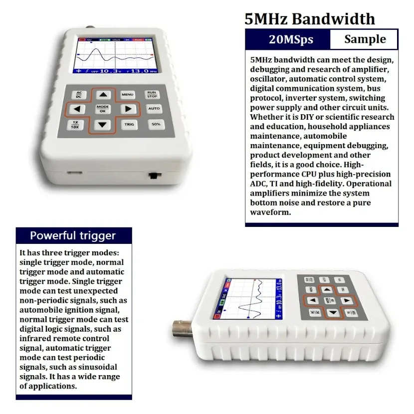 1 шт. портативный цифровой осц – обзор и цена Fnirsi Digital Oscilloscope Handheld