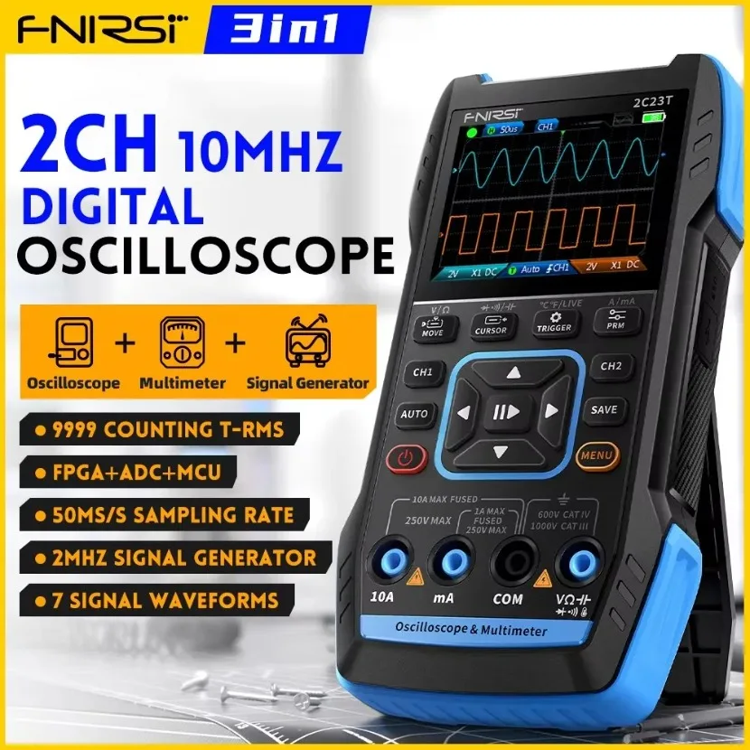 FNIRSI 2C23T – портативный циф – обзор и цена Fnirsi Digital Oscilloscope Handheld
