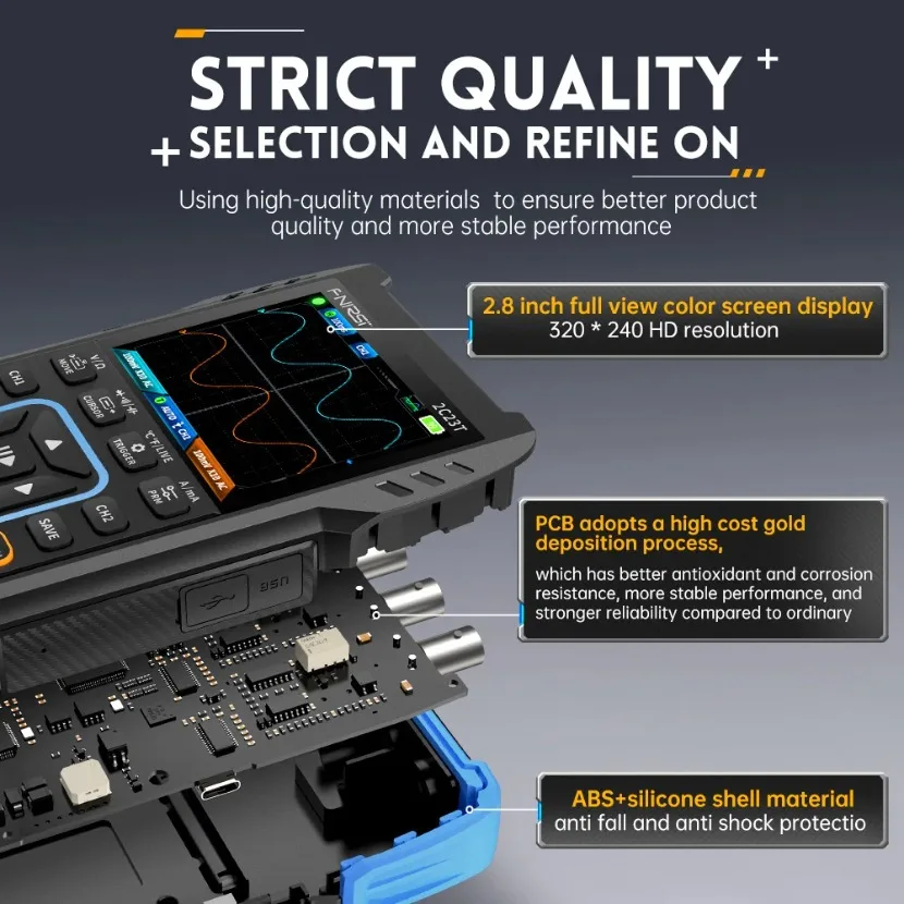 FNIRSI 2C23T – портативный циф – обзор и цена Fnirsi Digital Oscilloscope Handheld
