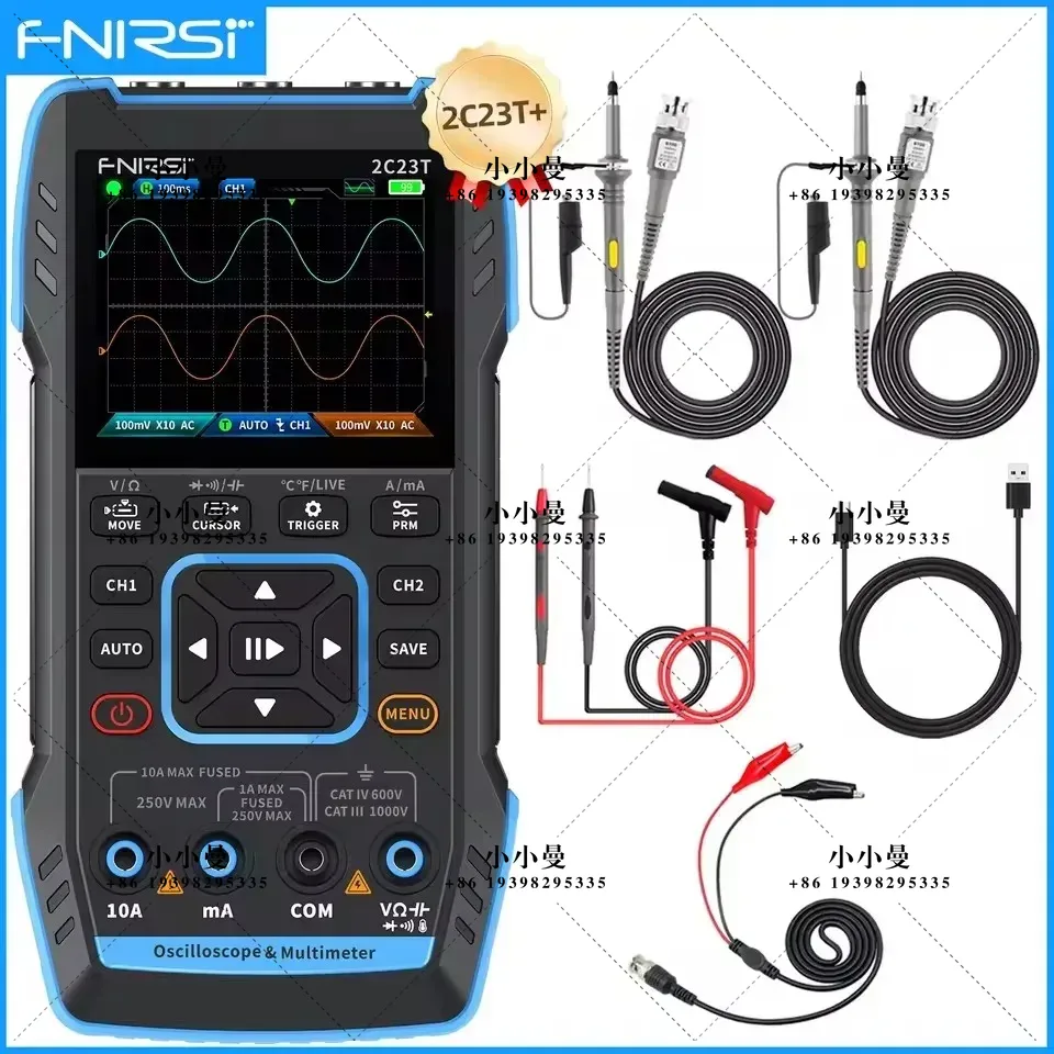 FNIRSI 2C23T 10 МГц, 2C53T 50  – обзор и цена Fnirsi Digital Oscilloscope Handheld